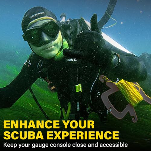 Gear Keeper Scuba Retractable Lanyard for Dive Console & Depth Gauge - Keeps Scuba Gear Secure & Accessible - Made in USA - size: Waist Mount (Locking), style: Snap Clip Deluxe