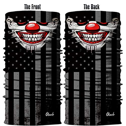Obacle Bandana Face Mask Neck Gaiter Tube Mask Men Women for Sun Dust Protection - color: Clown Red Nose 9 Thorns