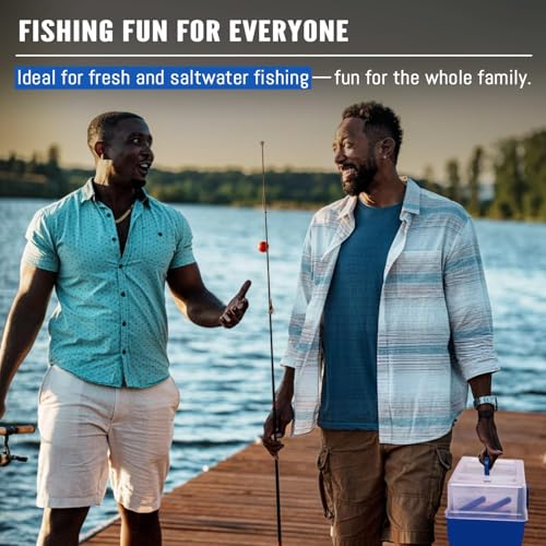 448-Pcs Fishing Lures Kit – Complete Large 3-Layer Tackle Box Set with Hooks, Weights, Bobbers, Pliers, Rigs, Leaders & Accessories for Men, Kids, Beginners, Gear gift choice for Fathers Day - color: 448PCS-Blue