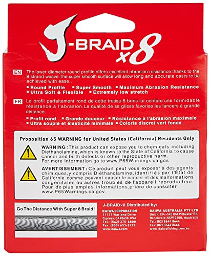 Daiwa J-Braid 300M 8-Strand Woven Round Braid Line - color: CHARTREUSE, size: 6 lb