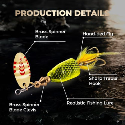 Goture Trout Lures Fishing Spinners, Hard Metal Spinner Baits for Freshwater and Saltwater, Spinner Lures Spoon Blade Fishing Lures Kit for Bass Trout Salmon Pike Walleye Crappie, Gifts for Men - color: A1:67pcs Fishing Lures Kit