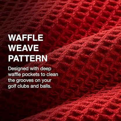 Ghost Golf Magnetic Towel (Caddie) - Premium Ultra-Absorbent Microfiber Golf Towel with Magnet for Golf Carts or Clubs - 18" x 40" Golfing Gear - Waffle Weave Pattern (Dark Grey) - color: Dark Grey