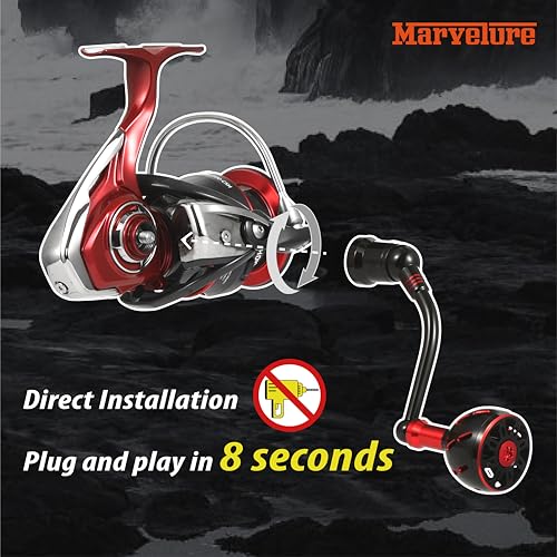 Power Handle Compatible for Daiwa Fuego LT, Ballistic LT, Tatula LT, Exceler LT 1000-4000 Spinning Reel Replacement Handle - size: For Fuego LT / Ballistic LT 1000-4000, style: Elite