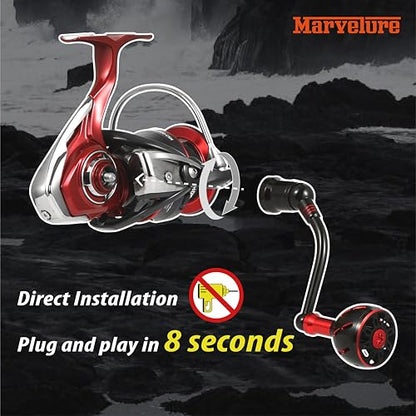 Power Handle Compatible for Daiwa Fuego LT, Ballistic LT, Tatula LT, Exceler LT 1000-4000 Spinning Reel Replacement Handle - size: For Fuego LT / Ballistic LT 1000-4000, style: Elite