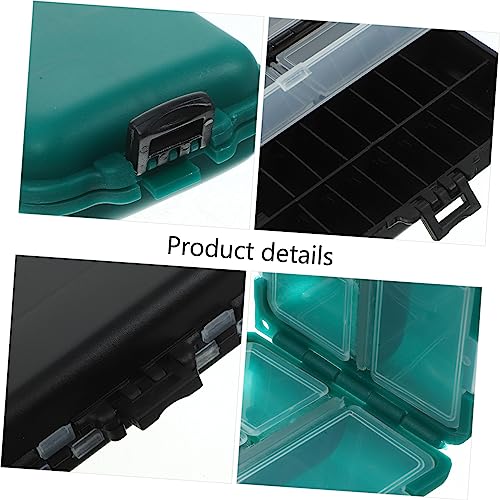 LIOOBO 2pcs Fishing Organizer Small Tackle Storage Plastic Fishing Gear Box Compartment Outdoor Bait Bucket