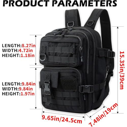 Fishing Backpack Fishing Tackle Storage Bag Fishing Gear and Equipment with Rod Holder Fishing Tackle Shoulder Sling Bag (Black2) - color: Black2