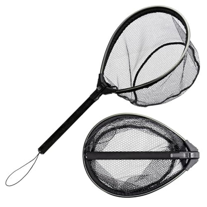 Floating Fishing Net with Handle,Topline Tackle Landing Net with Aluminum Frame,Foldable & Lightweight Fish Net for Kayak,Boat,Fly,Trout,Minnow,Bass,Catfish,Fishing Gear and Gift for Men