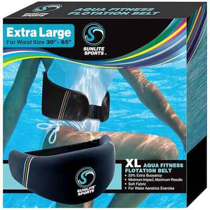 Sunlite Sports AquaFitness Deluxe Flotation Swimming Belt - Water Aerobics Equipment for Pool, Low-Impact Workout - size: X-Large