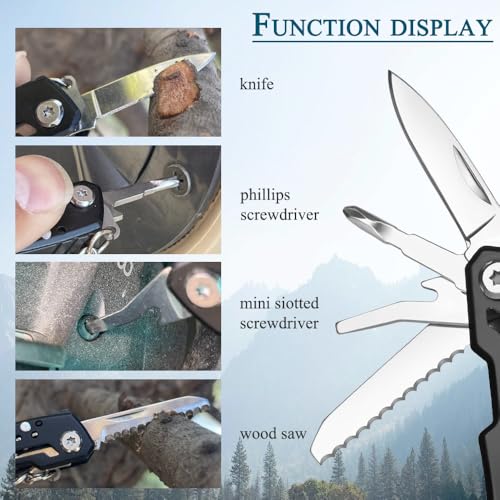 MINI Multitool Pliers, Christmas Birthday Gifts for Men Boyfriend Dad Husband Women, Pocket Knife 14-In-1, Rugged and Practical Portable Computer and Bike Gadgets, Black Camping and Survival Tools - size: Small