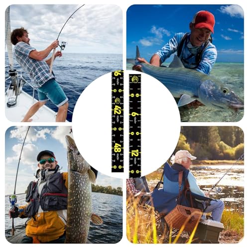 Folding Fish Ruler – PVC 51inch Foldable Measuring Board, Tear-Resistant Waterproof Tool | Perfect for Boat Fishing Gear, Kayak Angler Equipment, Portable Tracking, Outdoor Catch Verification