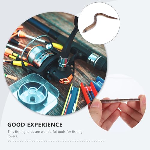 10Pcs 3.74" Soft Fishing Lures, Lifelike Earthworm Artificial Plastic Baits for Bass