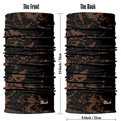 Obacle Seamless Face Mask Rave Bandana Men Women for Dust Sun Wind Protection - color: Pure Black Brown