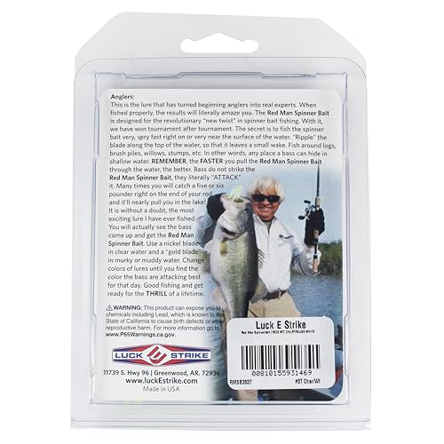 Redman Spinner Bait by Jimmy Houston, 3/8 Ounce Colorado Spinnerbait - color: Chartreuse/White