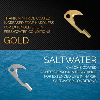 FinMan Multitool & Stow | Rod Mounted Line Cutter & Hook Keeper for Tackle Changes | Prevent Tangles, Keep Hooks Safe and Sharp, and Secure Weights | Easy to Install & Made in The USA - color: MultiTool - Saltwater