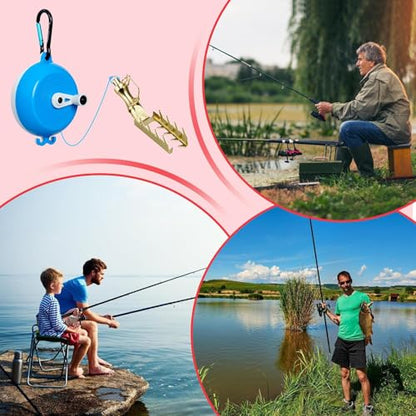 Lure Retriever Tool 30m PE Rope | Lure Retriever Bait Saver for Women Men Fishing Lovers - color: White and blue