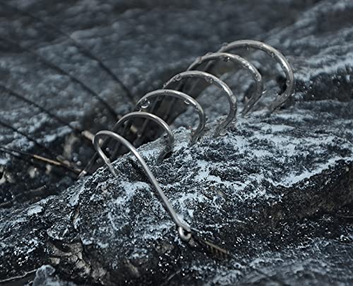 Saltwater Fishing Hook Rigs,Steel Leaders Long Shank Hook for Surf Fishing,Black Leader Wire O'shaughnessy Forged Hook for Freshwater - size: 6/0-18“-60lb, style: 8pcs