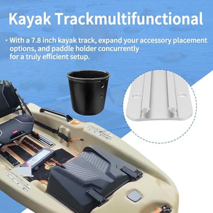 8-Inch Aluminum Kayak Gear Track with Mounting Hardware, 2 Pack