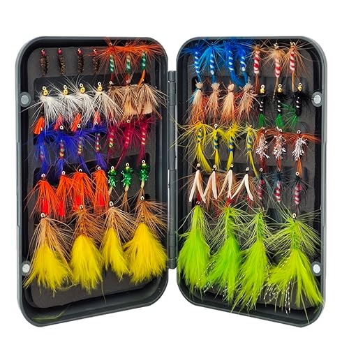 Fly Fishing Flies Kit Trout Flies for Fly Fishing with Fly Fishing Box