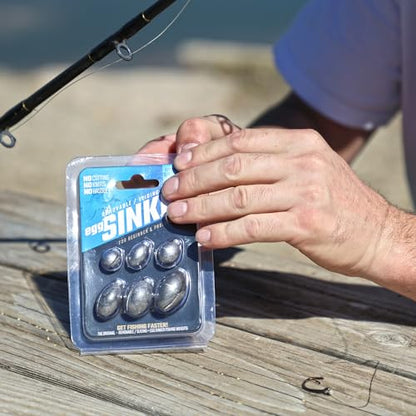Removable & Knotless Fishing Weights for Saltwater Fishing, Tackle Sliding Sinkers for Line & Rod, Oval Fishing Equipment for Sea, Lake - size: 1oz