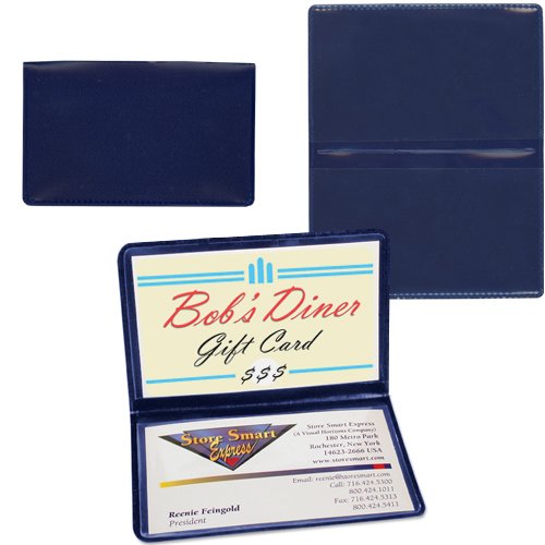 STORE SMART Navy Blue Folding Business Card Holders - 10 Pack - Polypropylene Plastic (RPP2915NB10) - color: Navy Blue, size: 10-Pack
