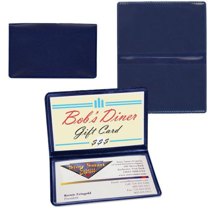 STORE SMART Navy Blue Folding Business Card Holders - 10 Pack - Polypropylene Plastic (RPP2915NB10) - color: Navy Blue, size: 10-Pack