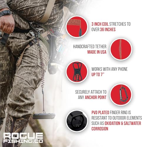 Rogue Fishing Co. The Protector Phone Tether - Phone Leash - color: Rust