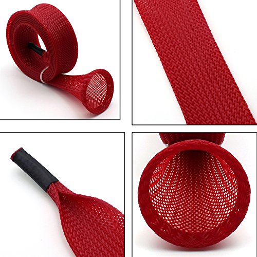 Mr. Z Pack of 4 Casting Fishing Rod Sleeves with 2 Rod Straps Fishing Rod Covers Pole Jacket Rod Socks - color: Red