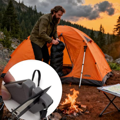 2Pcs Hunting Knife Sharpener Compact Hook Sharpener Outdoor Tool Multi-tool 6-in-1 Outdoor Survival Tool for Sharpening Fishhooks Essential for Campers and Anglers