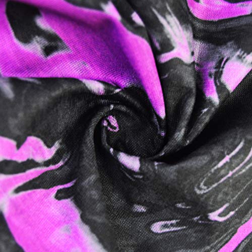 Obacle Seamless Face Mask Rave Bandana Men Women for Dust Sun Wind Protection - color: Pure Black Purple