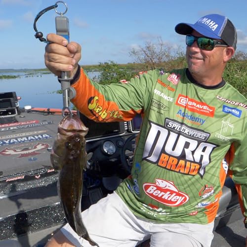 CUDA Digital Grip & Weigh 50Lb | Durable For Saltwater and Freshwater Use Fish Scales with Non-Slip Grip, Integrated Tape Measure & Stainless Steel Jaws | Lanyard Included