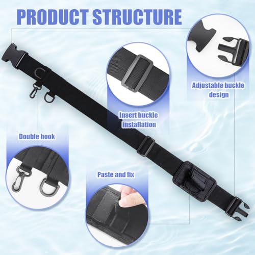 Fishing Waist Belt Rod Holder Adjustable Wading Belts with Removable Fish Pole Inserter Portable Outdoor Fly Fishing Gear for Surf Kayak Spinning Casting
