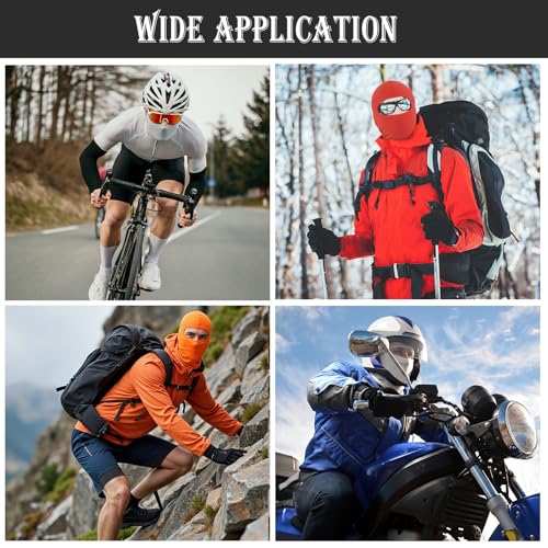 6 Pack Ski Mask Balaclava for Men Women, Lightweight UV Protection, Summer Full Face Cover Outdoor Motorcycle - color: Dark+neon