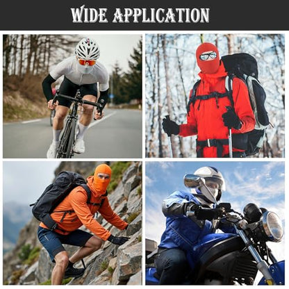 6 Pack Ski Mask Balaclava for Men Women, Lightweight UV Protection, Summer Full Face Cover Outdoor Motorcycle - color: Dark+neon