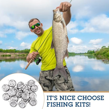 Shimeyao 18 Pieces Disc Sinkers Fishing Weights No Roll Disc Fishing Sinkers Weights for Saltwater Trolling Surf Tackle - size: 2oz