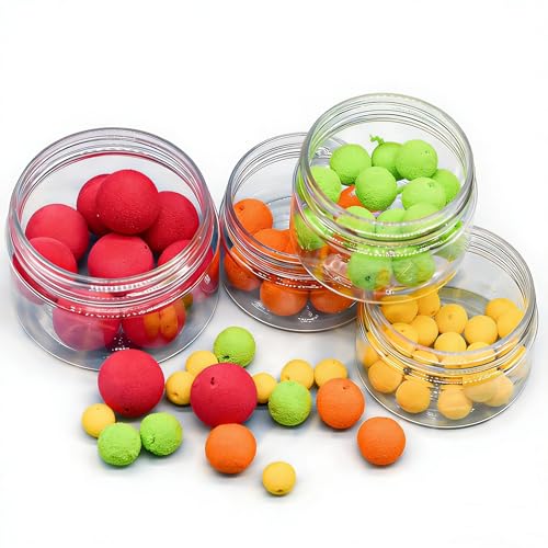 1-Boxed 4Colors EPS Carp Boilie Bait with Corn Flavor - Floating Artificial Fishing Lure Smell Pop up Bait Carp Fishing Accessory 8/10/12/18mm - size: yellow 8mm (30) 1pcs
