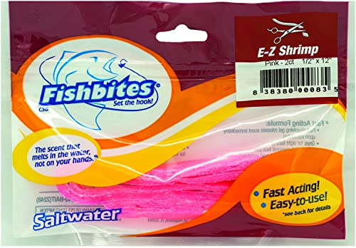 Fishbites E-Z Shrimp - Fast Acting - color: Pink, size: 12"