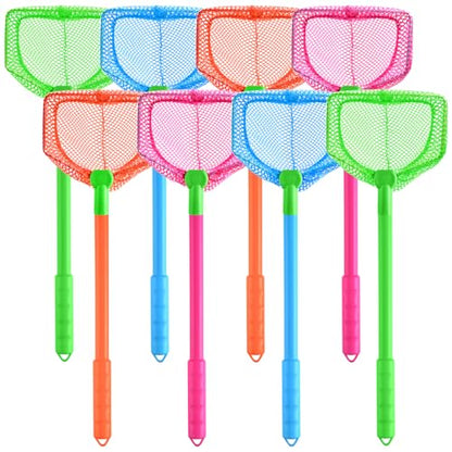 Coopay 4/8 Pieces Butterflies Kids Fishing Net Catching Bug Floating Bait Beach Nets for Outdoor Playing - style: 8 Pieces