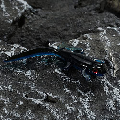 Dr.Fish 6 Pack Soft Plastic Frog Baits, 3.2 Inches Tadpole Swimbaits Frog Lures Bass Crappie Lures Creature Lizard Bait Shad Drop Shot Panfish Bluegill - color: Blue