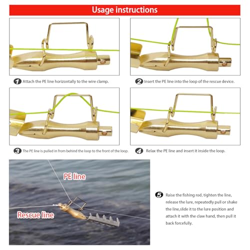 Fishing Lures Device Hard Baits Equipment with 30M Line Fishing Baits Retrievers Savers Accessories Tackle Recovery Tool - color: black and white