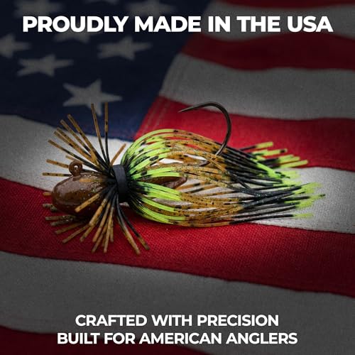 Spider Jigs, Multi Variants - Finesse Style Fishing Lures with Ultra Point 2/0 Hook & Buzz Cut Silicone Skirt