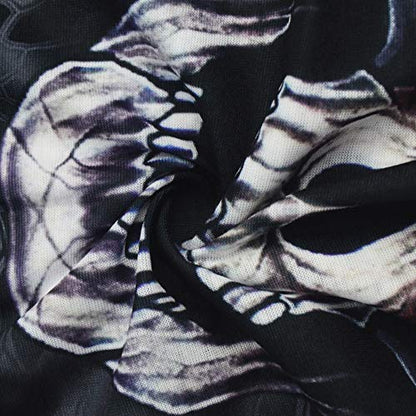Obacle Neck Gaiter Face Mask Bandana for Dust Wind Sun Protection for Men Women - color: Black Eye Smile Skull