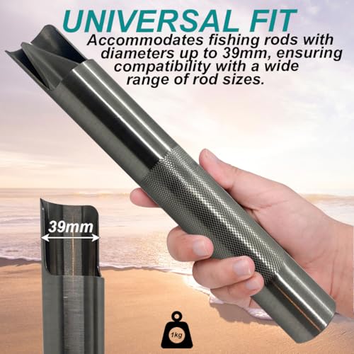 Hand Welded Surf Fishing Rod Holder Sand Spike – Marine Grade 316 Stainless Steel Beach Fishing Rod Holder, Portable Heavy Duty Ground Spike