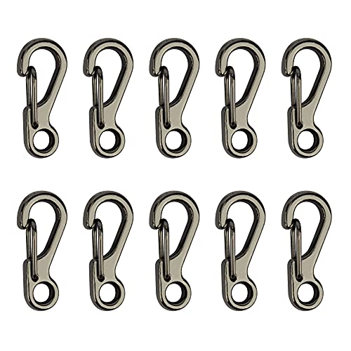 SWATOM Small Mini Carabiner Clip Tiny Spring Snap Hook Keychains Micro Carabiners for Paracord EDC Alloy Key Rings Outdoor Hiking Fishing Camping Backpack Accessories
