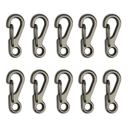 SWATOM Small Mini Carabiner Clip Tiny Spring Snap Hook Keychains Micro Carabiners for Paracord EDC Alloy Key Rings Outdoor Hiking Fishing Camping Backpack Accessories