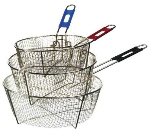 Lodge Silver Deep Fry Basket - Nickel-Plated Steel Deep Fry Basket - 11.5 Inch - size: 10.25 Inch