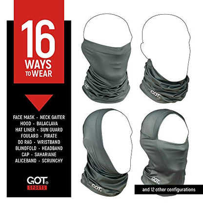 UPF 50+ Fishing Neck Gaiter - UV Face Mask Sun Protection for Men Women | Moisture-Wicking, Quick-Drying, Built-in SPF, UVA/UVB Blocking, Hunting Camo Design, Versatile Headwear - color: Gunmetal Gray