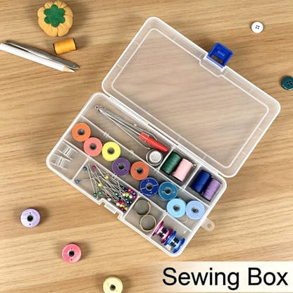 4Pack Bead Organizer Box with Adjustable Dividers,for Bracelet Making DIY Jewelry Craft Nail and Earring Organizing,Fishing Tackle Boxes (clear) - color: clear