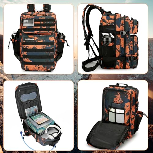 Lovelinks21 25L Tactical Backpack for Men and Women Military Backpack Small Assault Pack Molle Backpack Bug Out Bag Travel Rucksack Daypack (Mars Camo) - color: Mars Camo