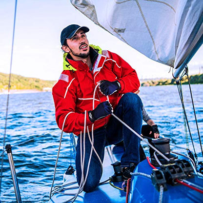 Palmyth UV Fishing Gloves Sun Protection Fingerless Kayaking Glove Men Women UPF 50+ SPF for Sailing, Hiking, Paddling, Canoeing, Rowing, Driving - color: Navy Blue, size: Large