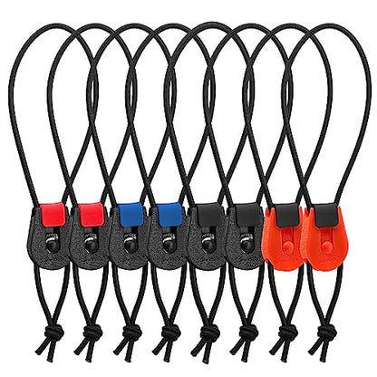 SAMSFX Fishing Rods Belt Stretchy Wrap Pole Straps Elastic Cable Ties for Casting, Spinning & Fly Rods - color: 8pcs, 4 Colors Mixed a